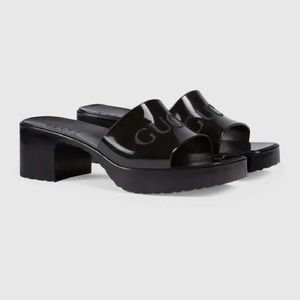 Black Gucci Women's Slide Sandals